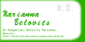 marianna belovits business card